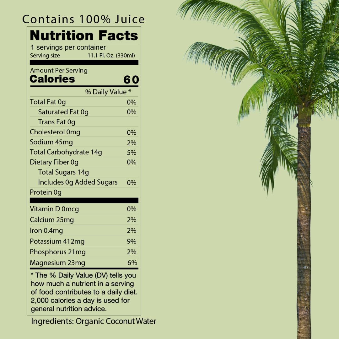 11 Fl Oz (Pack of 12) Organic Coconut Water P875348