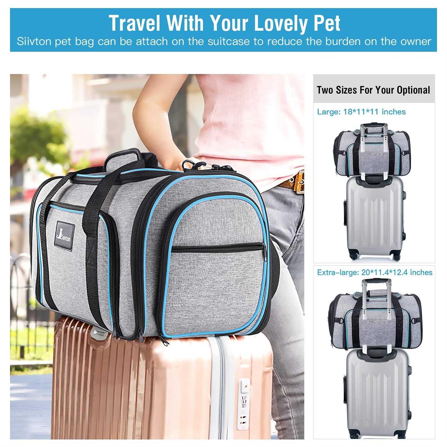 Airline Approved Expandable Soft-Sided Foldable Pet Carrier O343