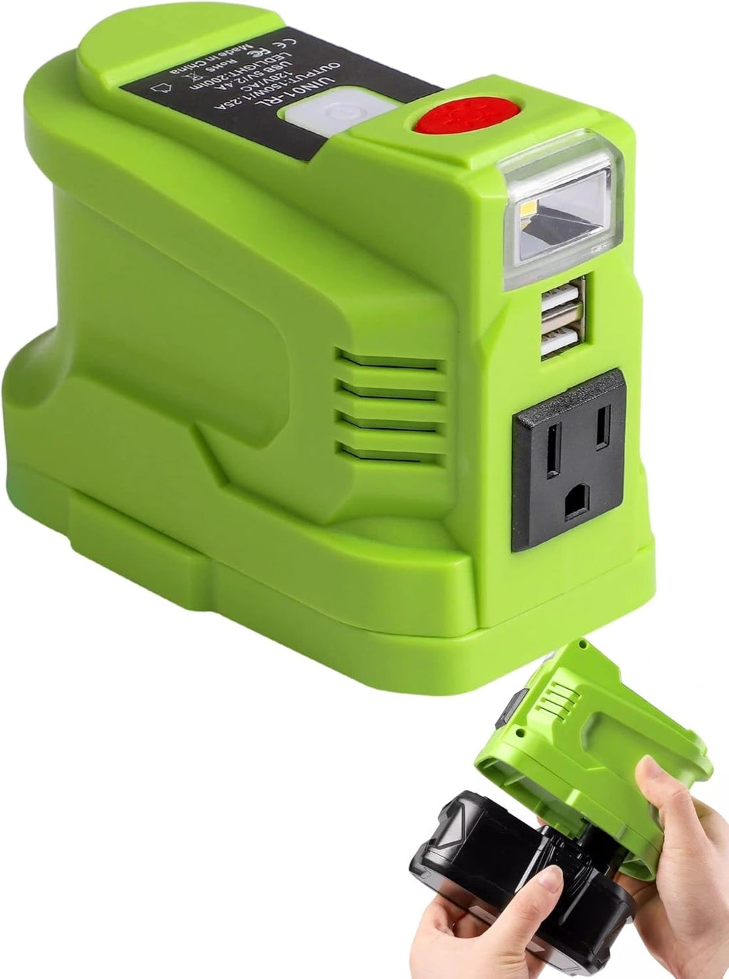Power Inverter for 18 Volt Lithium Battery, Convert 18V to 110V 120V Z44161