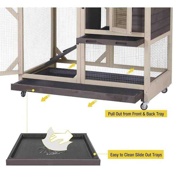 Large Indoor Rabbit Hutch with Pull out Tray U872