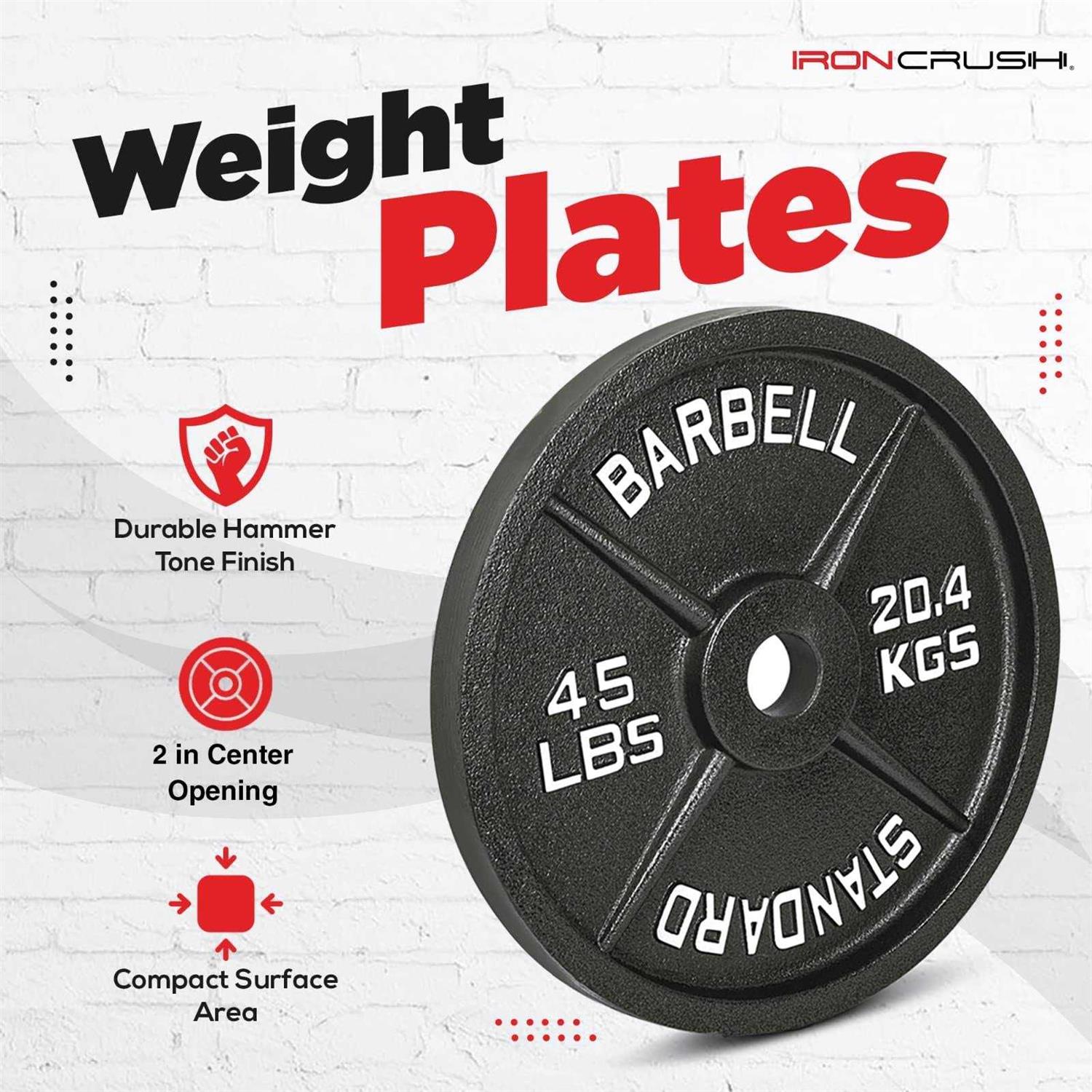 Cast Iron Olympic Weight Plates with 2-inch Hole B3045