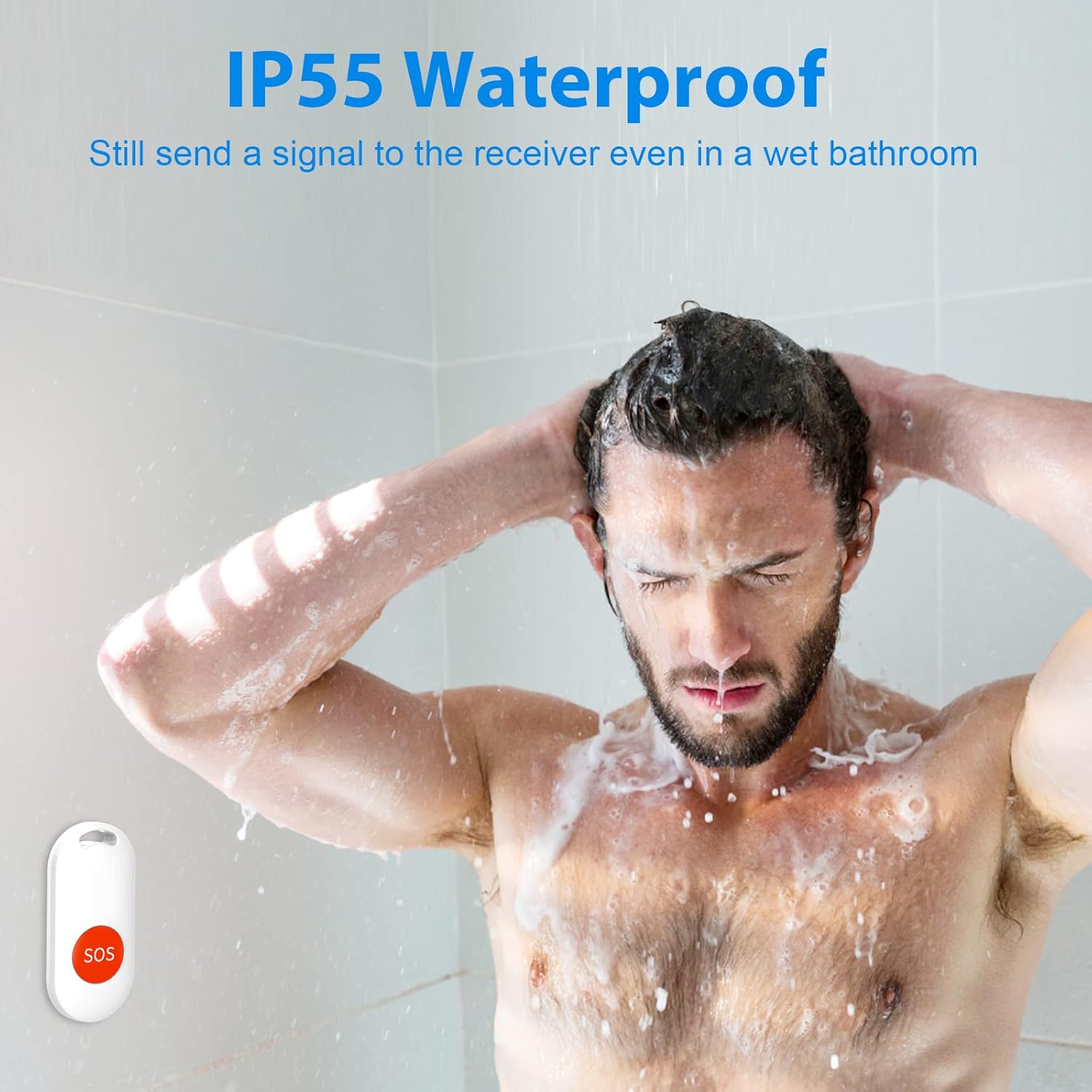 Waterproof SOS Call Button Pager with 600ft Working Range H1816