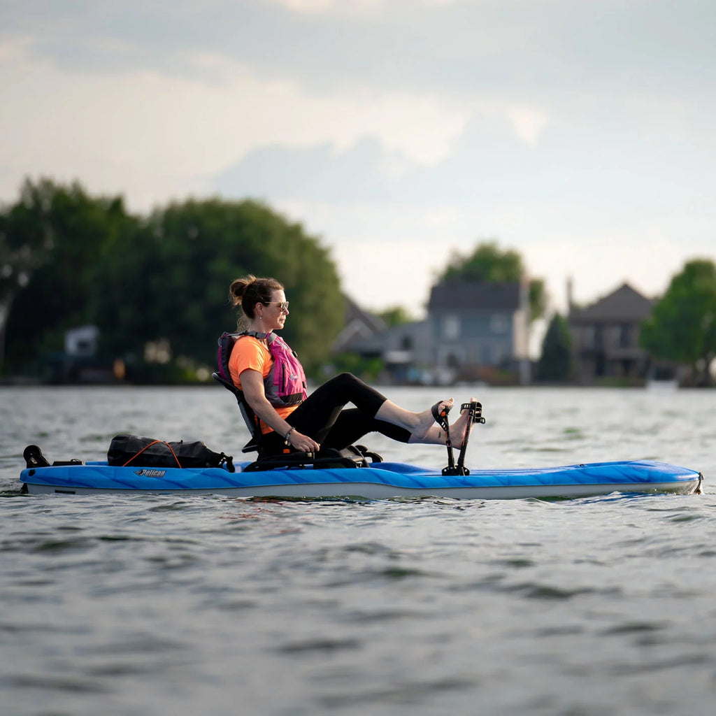 Sit-on-Top Recreational Pedal Kayak - 10 ft - Vapor Deep Blue/White V29004