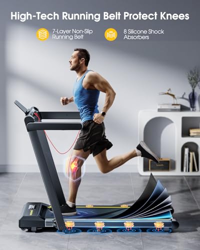 2 in 1 Folding Treadmill, 2.5HP Under Desk Treadmill with Dual LED Display Y968089