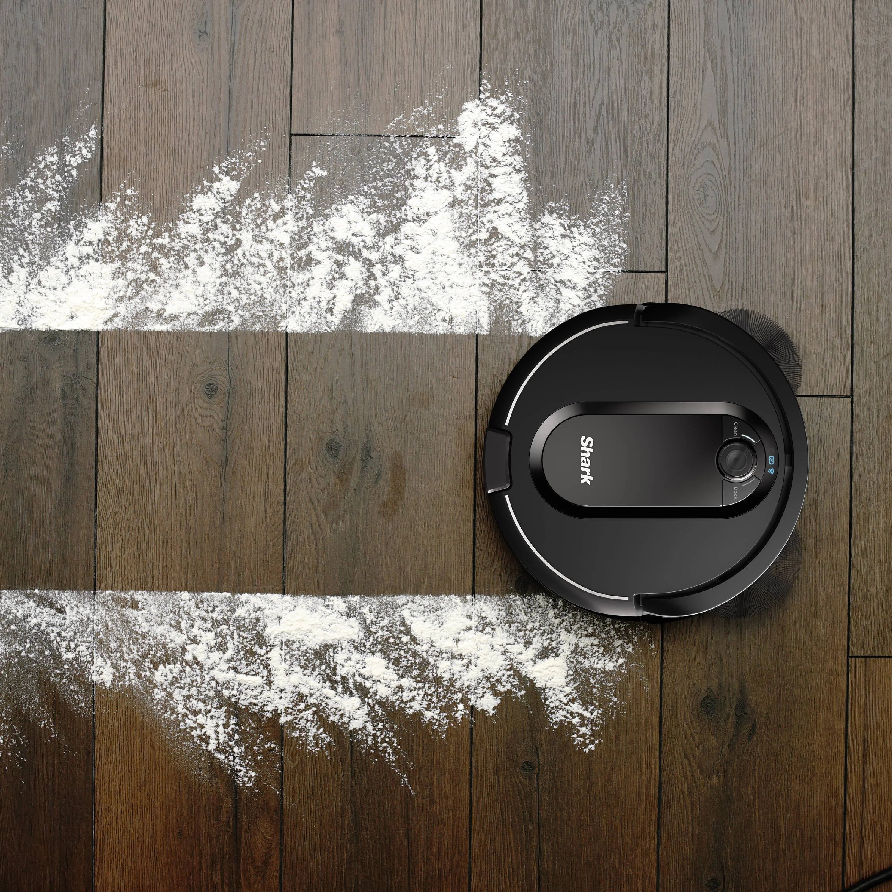 Black Robot Vacuum Cleaner with Self Empty Charger Base D123