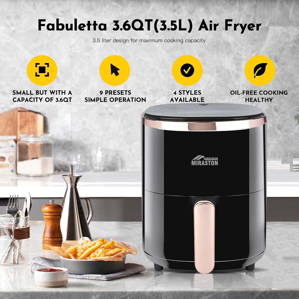 Compact 3.6 Qt 9-in-1 Digital Air Fryer with Baking Pan I7154