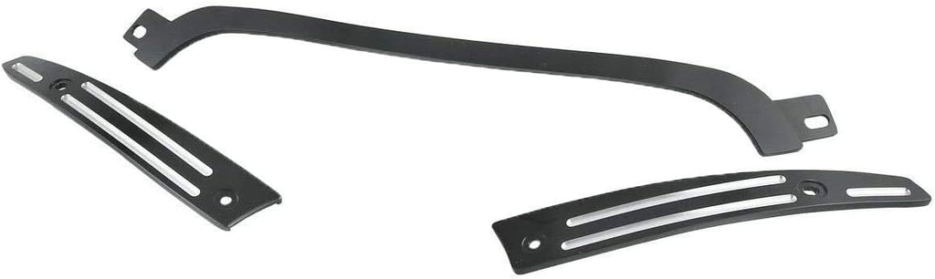 Black Split Windshield Side Trim Center Trim Kit for Harley Touring Road Glide Models Z2472