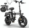 14" Folding Electric Commuting Bike with 1000W Brushless Motor, 48V 20Ah Removable Battery W7086