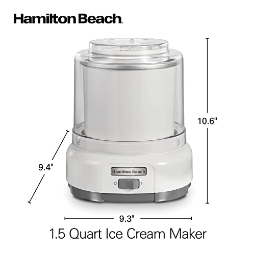 Electric Automatic Ice Cream Maker 1.5 Quart White Q158893