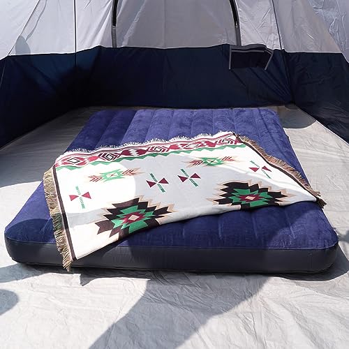 Folding Camping Cot with Inflatable Air Mattress and Carry Bag Y40293