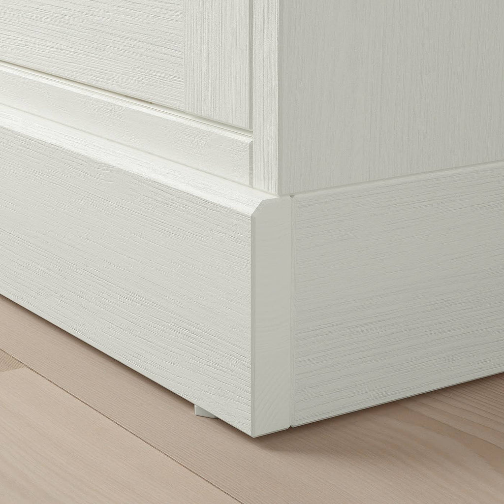 White Clear Glass Glass-Door Cabinet with Base Z6687