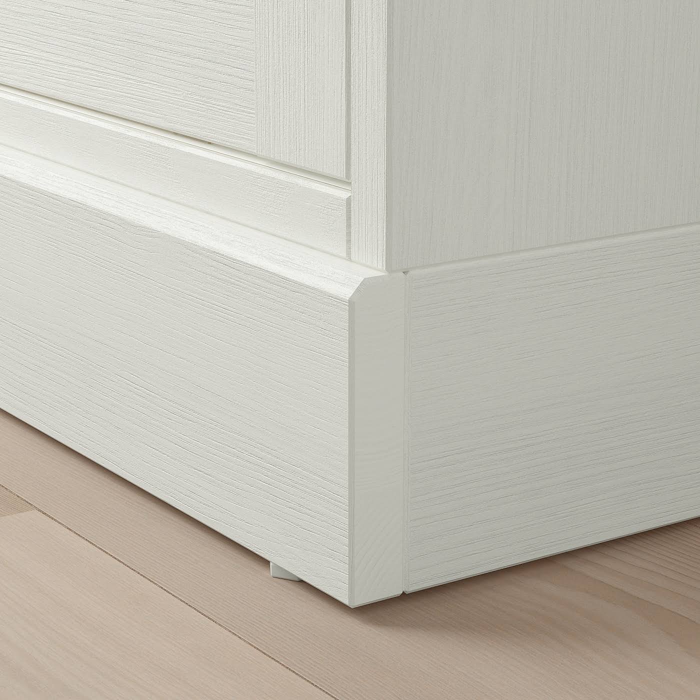 White Clear Glass Glass-Door Cabinet with Base Z6687