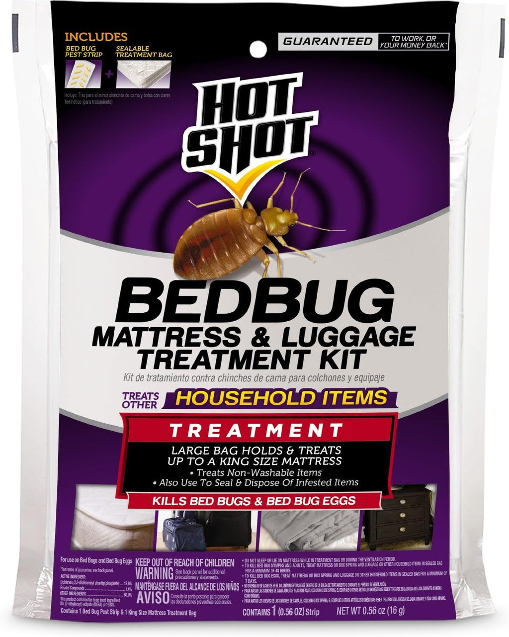 Pack of 6 Bedbug Mattress And Luggage Treatment Kit O292132