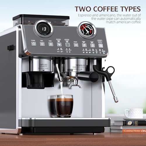 20 Bar 58mm Stainless Steel Espresso Machine with Grinder Z66532