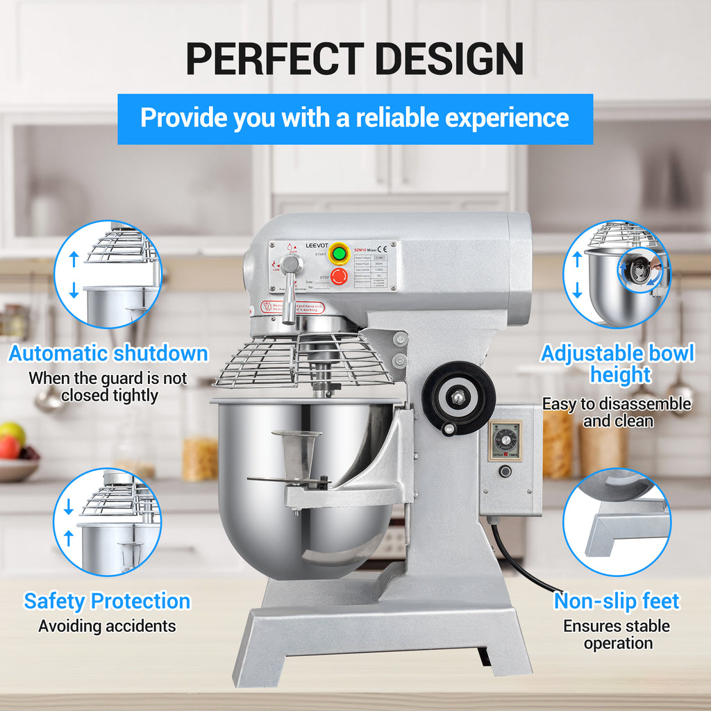 3-Speed Commercial Stand Mixer 10qt 500W C85303