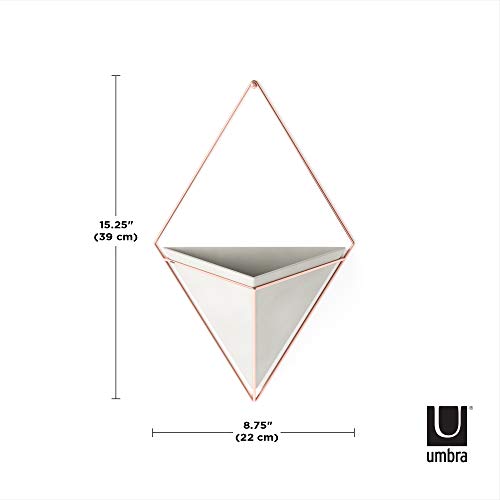 White-Nickel Wall Display Planter Pot M973790