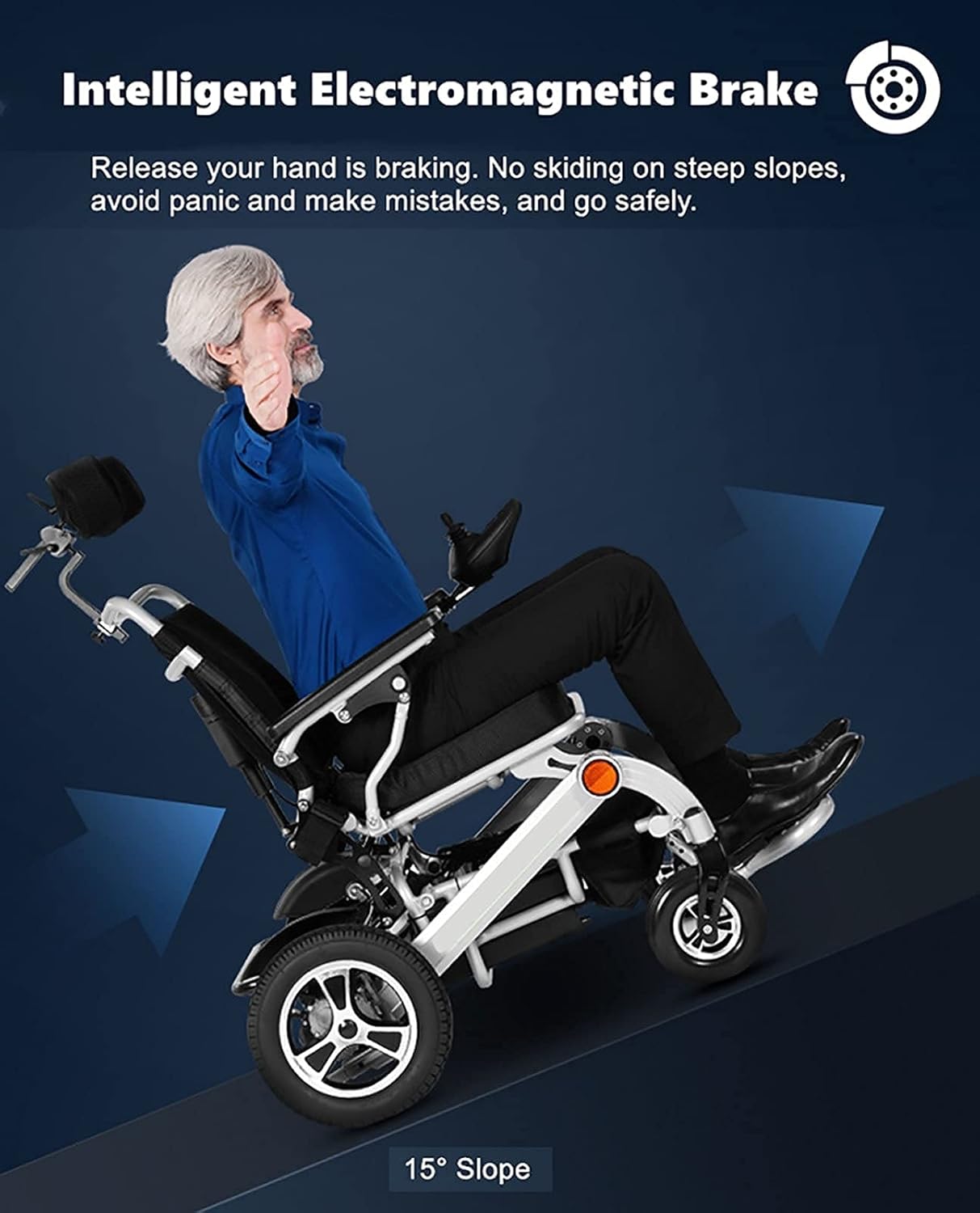 Dual 500W Motors All Terrain Foldable Electric Wheelchair Q14362