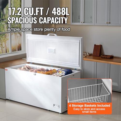 12.8 Cu.ft Chest Freezer with 4 Removable Baskets M7477