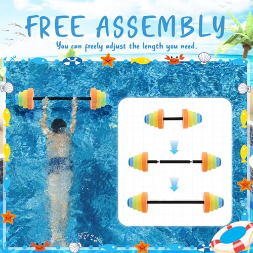 Adjustable Aquatic Exercise Dumbbells with 4 EVA Foam B529