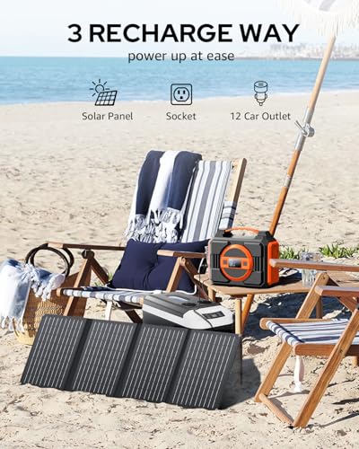 Portable Solar Generator 300W 220Wh with 40W Solar Panel V973436