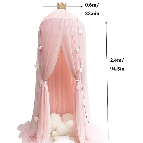 Blue Round Dome Bed Canopy with Lights K30985