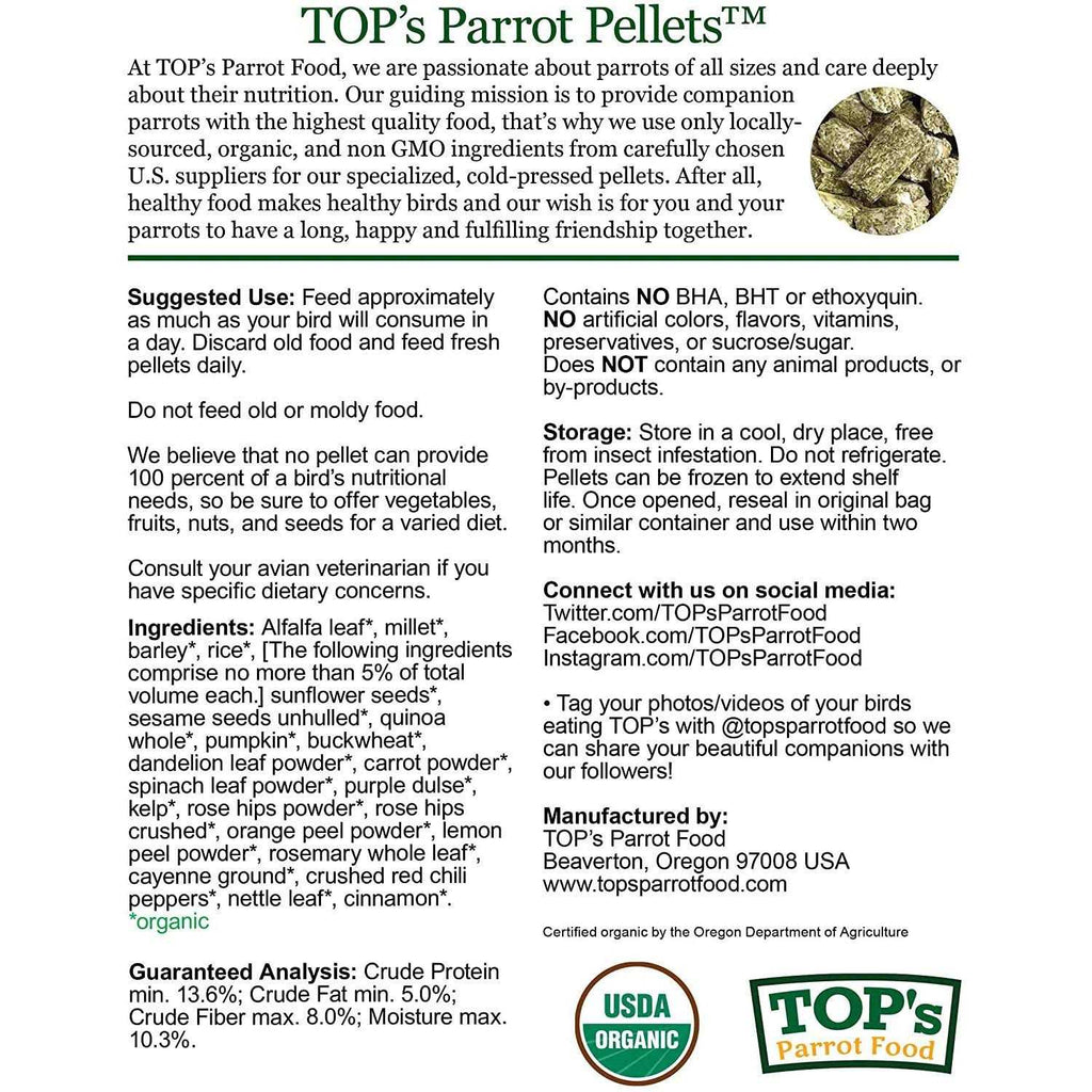 Organic Parrot Food Pellets X289931