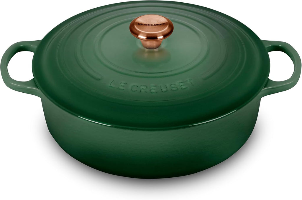 6.75-quart Enameled Cast Iron Round Wide Oven with Copper Knob F688455