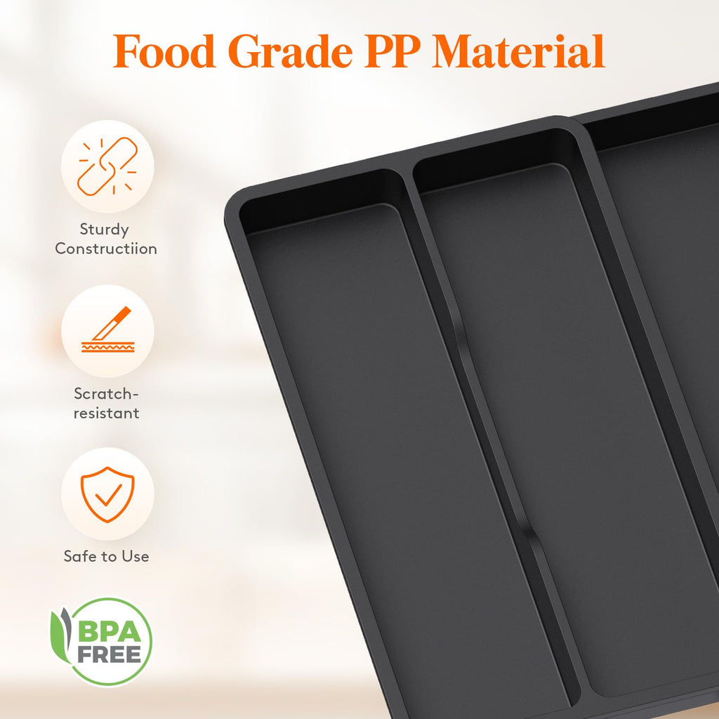 Black Expandable Cutlery Tray I9210