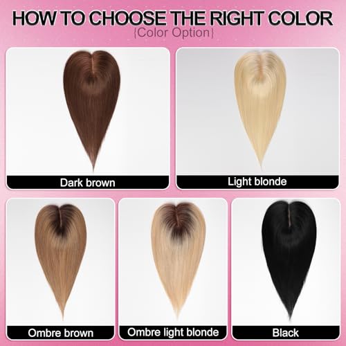 Black 100% Remy Silk Base Clip In Topper 10 inch 35g R935852