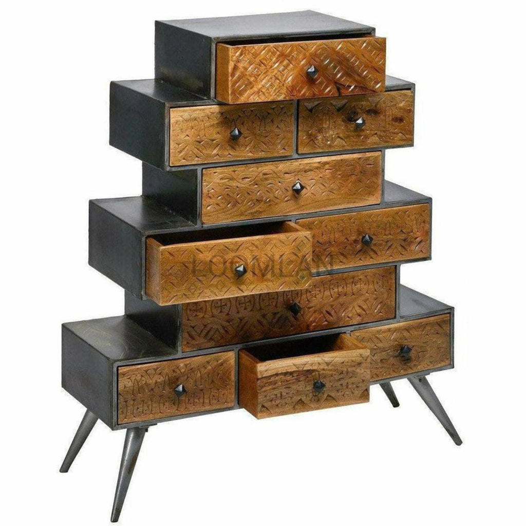 10 Drawer Wood Storage Cabinet M3811