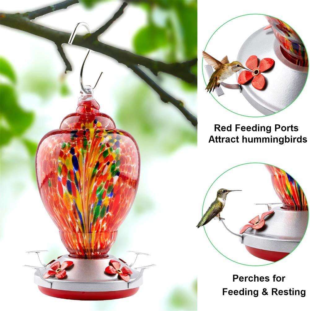 6 Pack Hummingbird Feeder Bottom Replacement Parts Base Set F20687