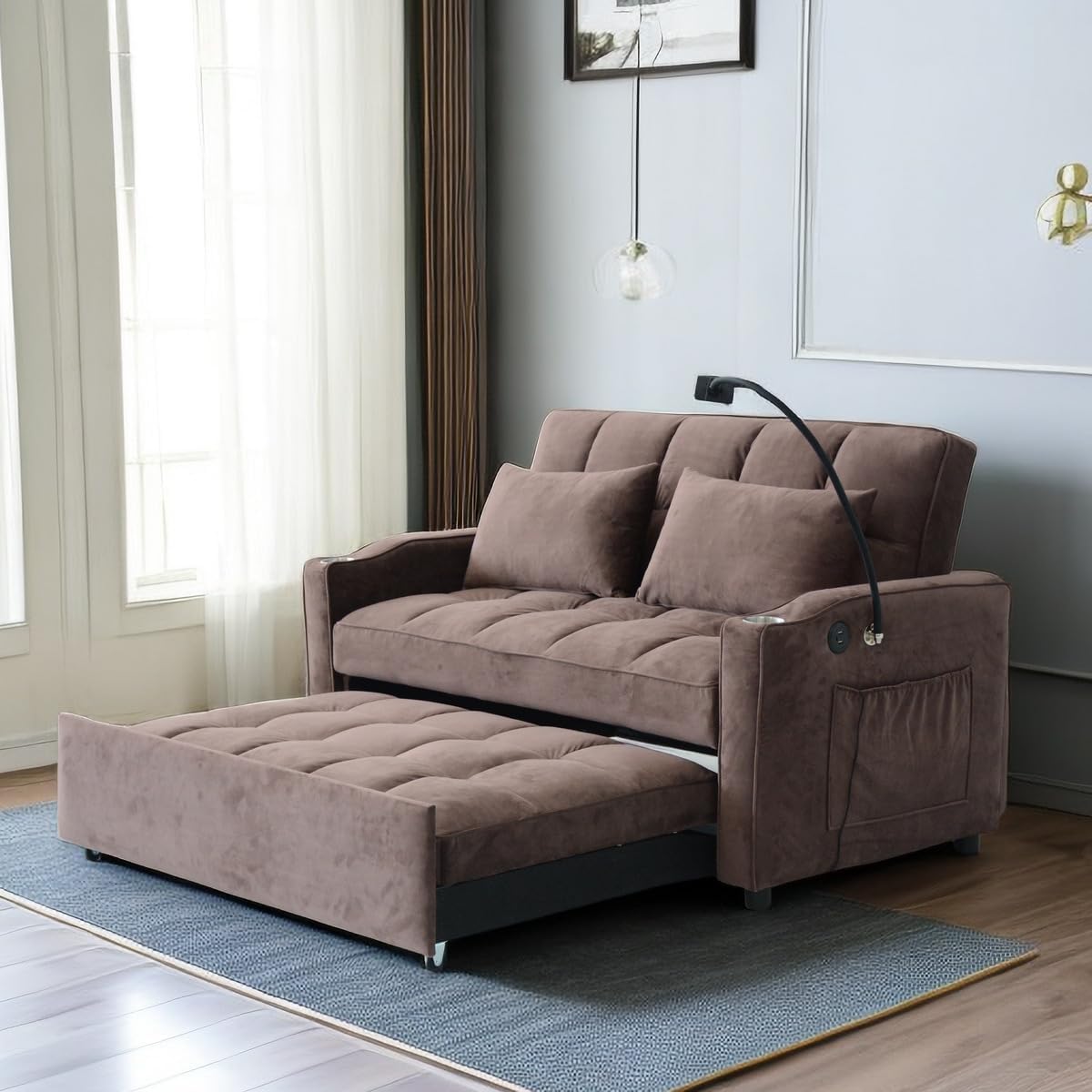 Sleeper Reclining Sofa Bed with Pillow G194