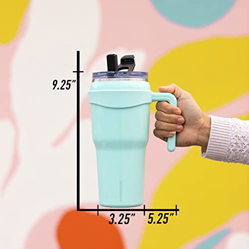 40oz Stainless Steel Double Wall Vacuum Insulated Tumbler With Handle And 2 in 1 Straw Lid Q404972
