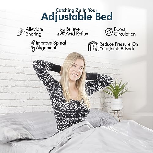 Queen Adjustable Bed Frame with Mattress Included Cooling Gel Memory Foam Mattress K12883