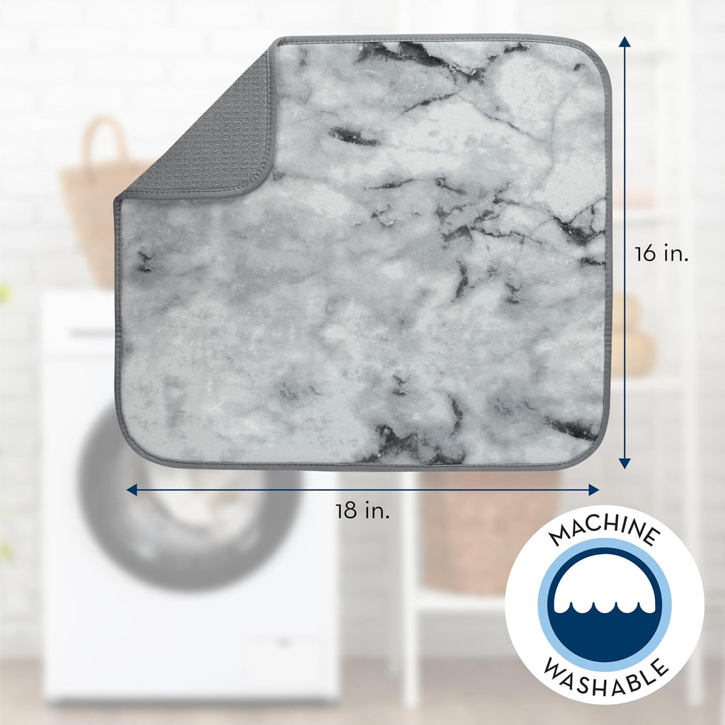 16 Inch x 18 Inch Absorbent Reversible Microfiber Dish Mat U511453