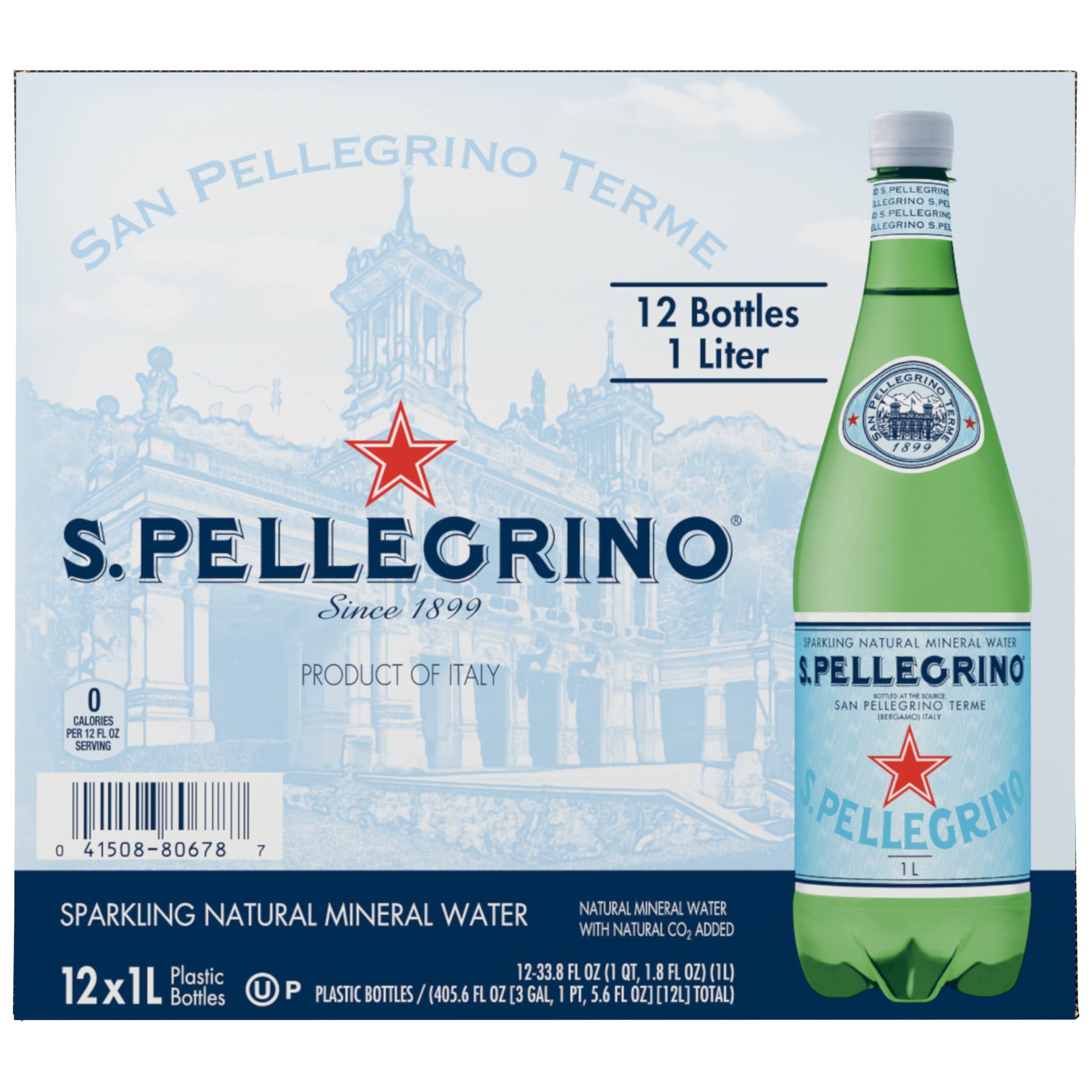 Sparkling Natural Mineral Water, 33.8 Fl Oz. Plastic Bottles (Pack Of 12) Q195839
