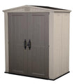 6x3 Outdoor Storage Shed Kit, Taupe & Brown I14491