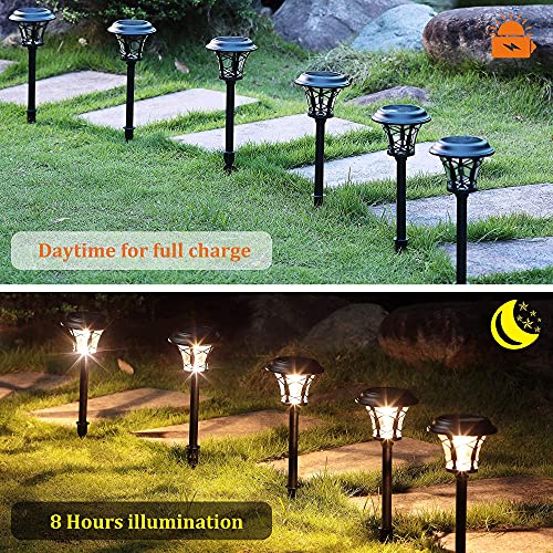 6 Pack Solar Powered Pathway Lights, Warm White B74254