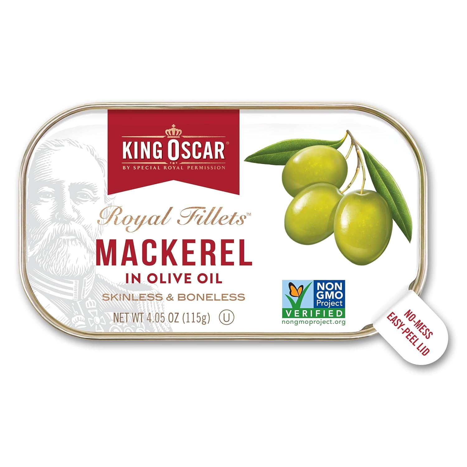 Skinless & Boneless Mackerel Fillets in Olive Oil, 4.05-Ounce Cans W876341