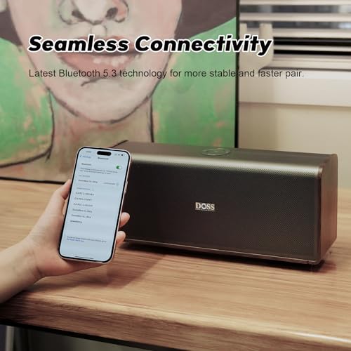 Gold Bluetooth Speaker with 80W Sound and 18H Playtime C684