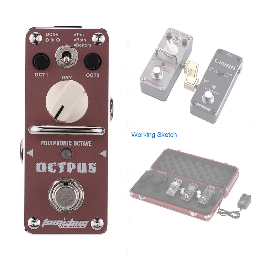 Octopus Polyphonic Octave Electric Guitar Effect Pedal M7042