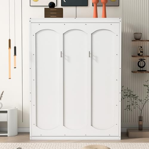 White Queen Murphy Wall Bed with Cushion C44850
