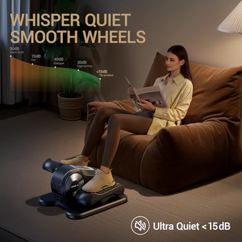 Under Desk Electric Pedal Exerciser with Remoter, 12 Level Speeds G77585