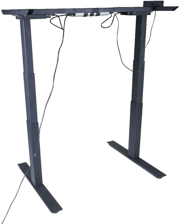 Dual Motor Electric Adjustable Height Standing Desk Frame 50" H 63" W E7084