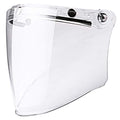 3-Snap Flip Up Visor Shield Lens for Retro Open Face Motorcycle Helmet (Clear) W228402