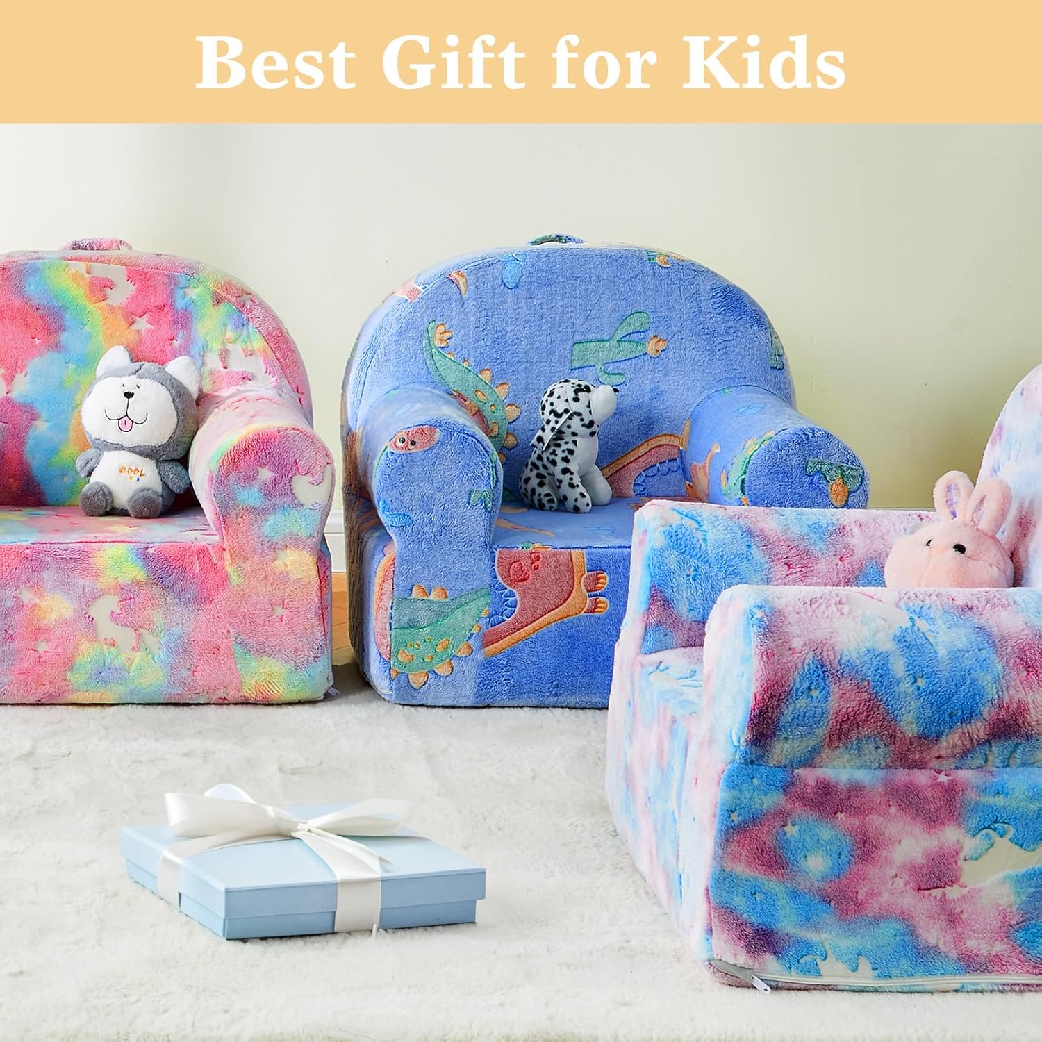 Glow in The Dark Dinosaur Toddler Plush Chair T1035