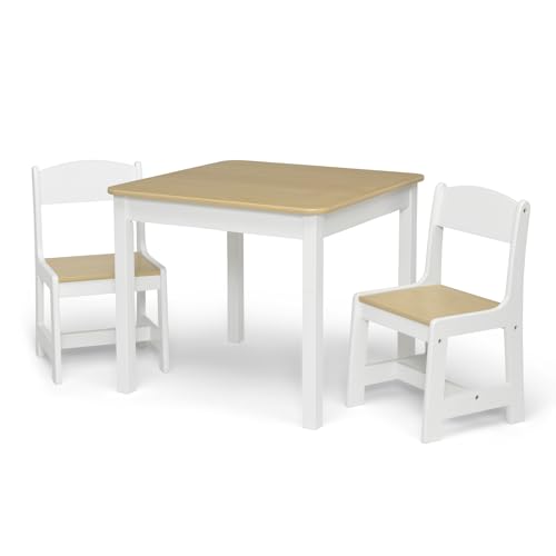 Grey 3 Piece Kids Wood Table and Chair Set D62815