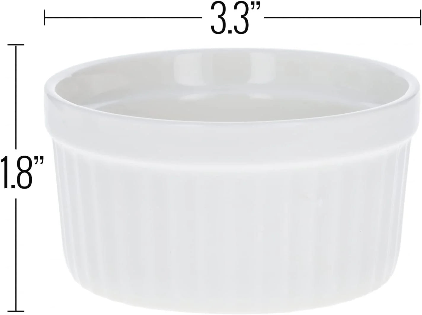 White 4Oz Porcelain Dessert Cups Set N57793