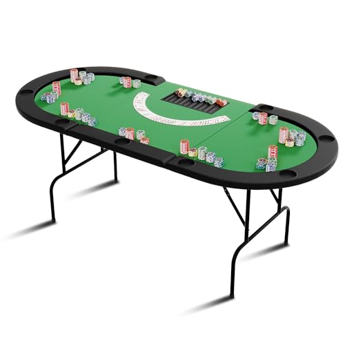 Octagon Poker Table with Metal Legs and 8 Cup Holders A186986