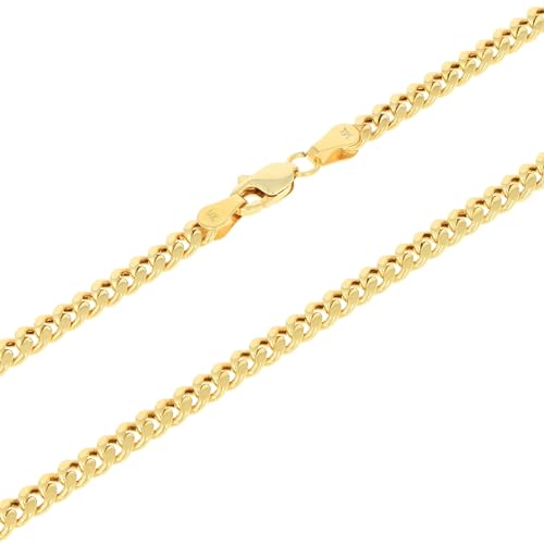 14k Yellow Gold Miami Cuban Link Chain Pendant Necklace L5544
